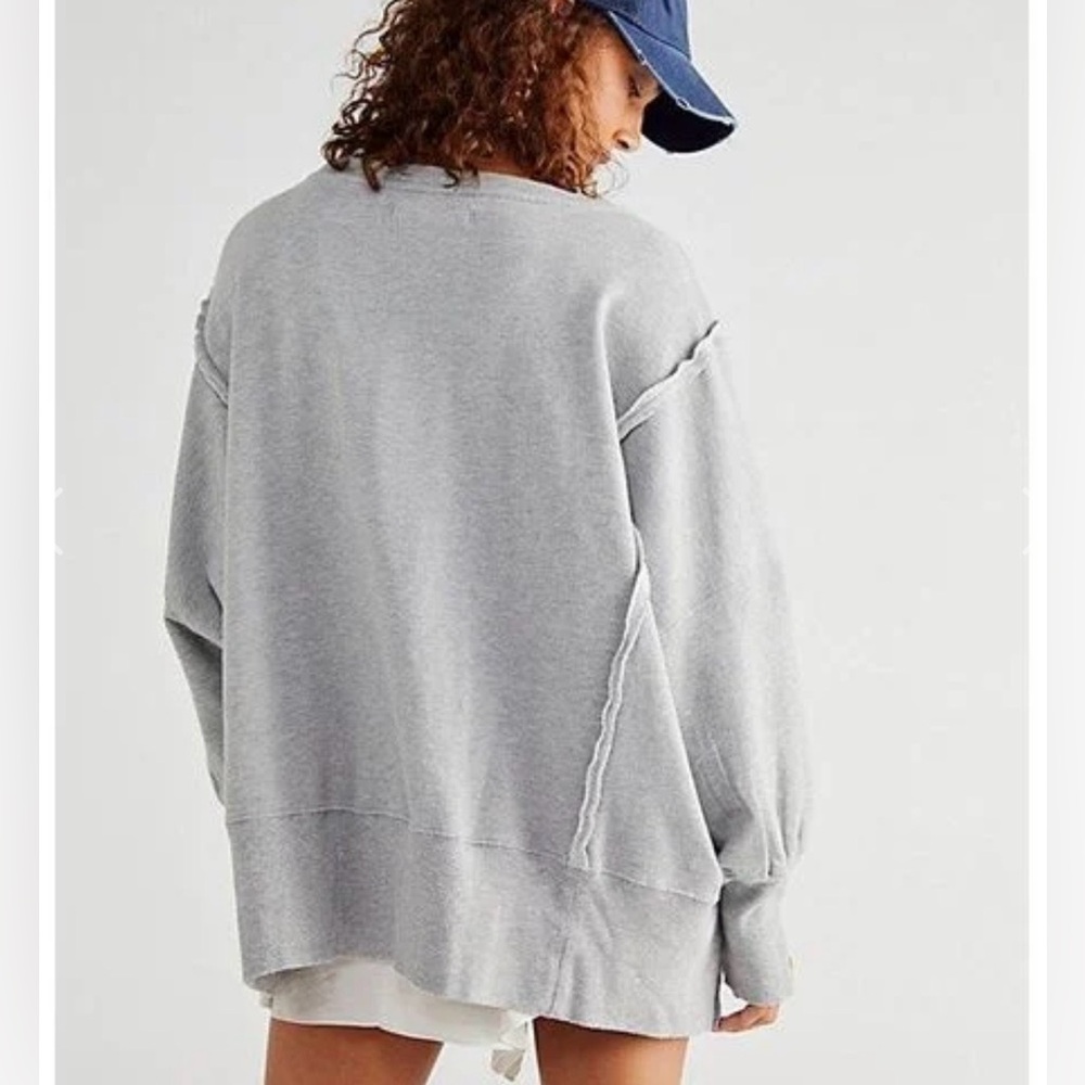 Free People Gray Sweatshirt - Picture 2 of 5